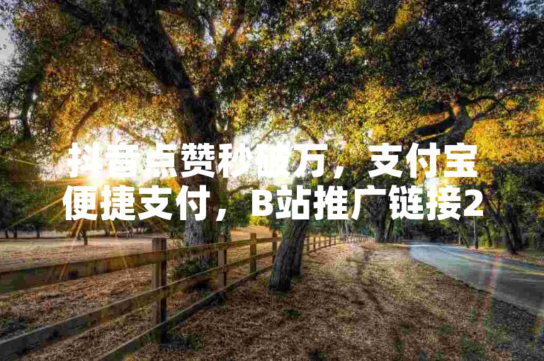 抖音点赞秒破万，支付宝便捷支付，B站推广链接2024新潮流 - 1元起自助服务 - 抖音短视频的魅力所在。