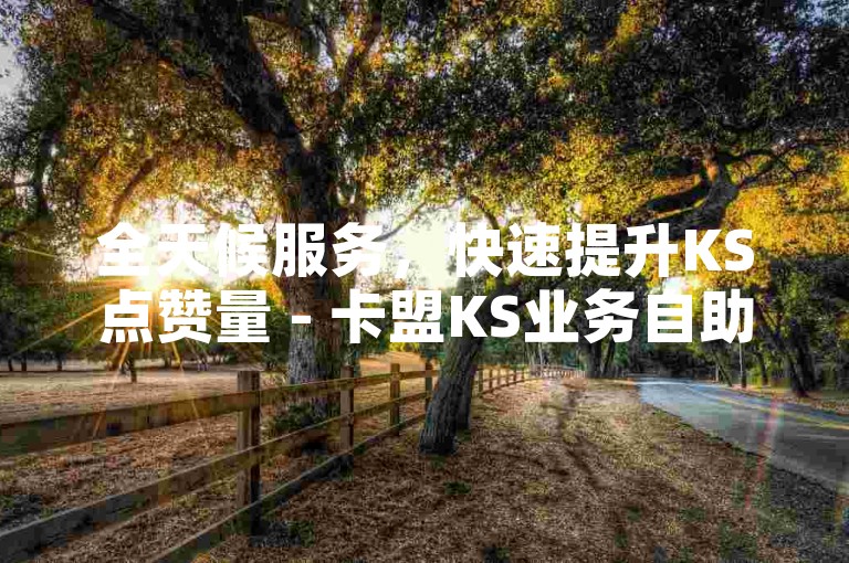 全天候服务，快速提升KS点赞量 - 卡盟KS业务自助下单平台。