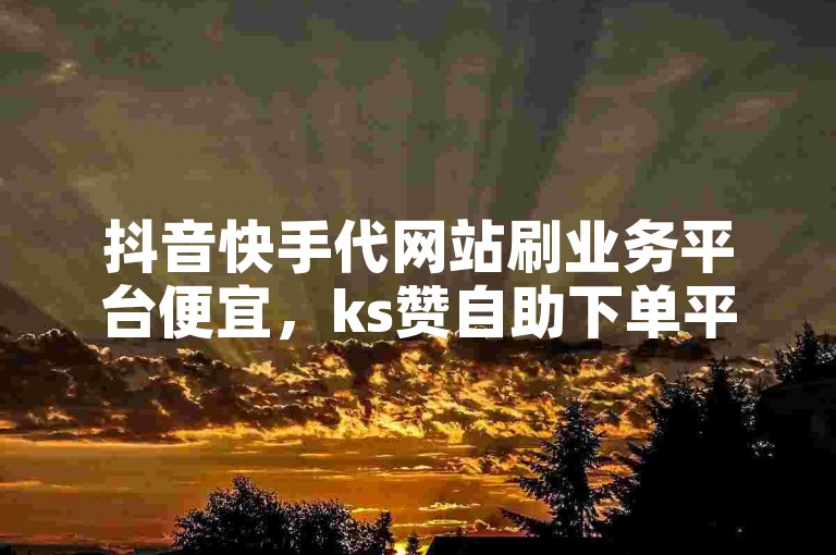 抖音快手代网站刷业务平台便宜，ks赞自助下单平台网站笑嘻嘻。