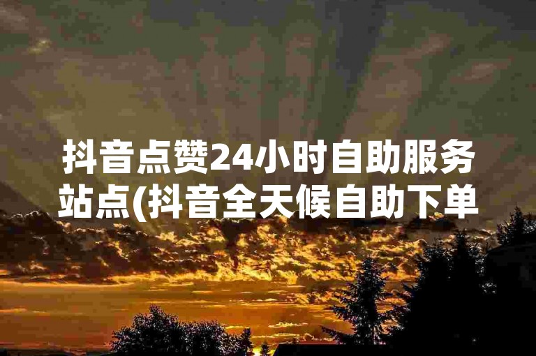 抖音点赞24小时自助服务站点(抖音全天候自助下单系统)。