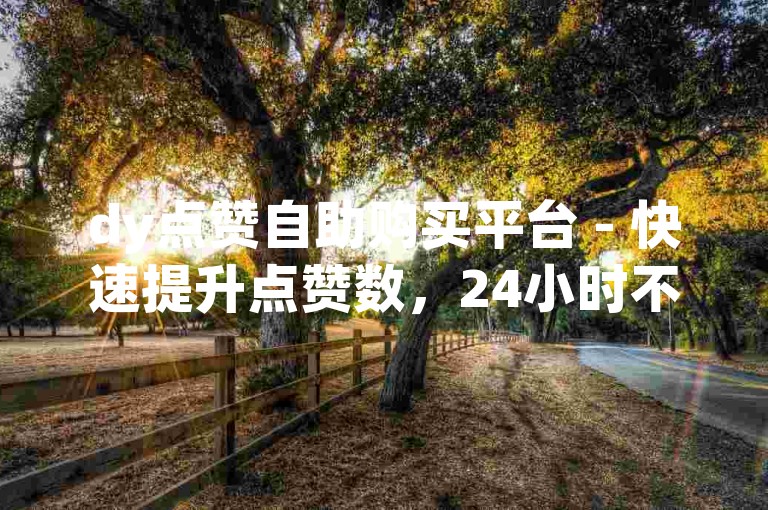 dy点赞自助购买平台 - 快速提升点赞数，24小时不间断服务。