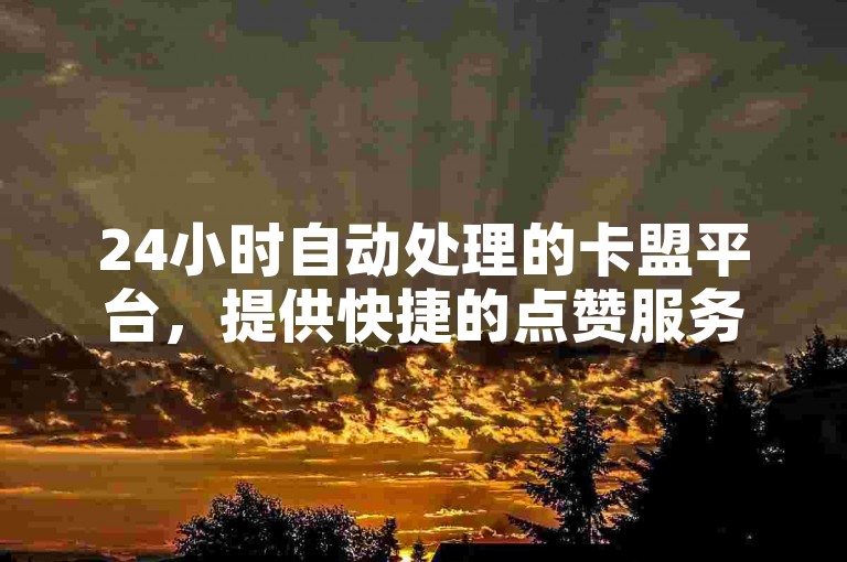 24小时自动处理的卡盟平台，提供快捷的点赞服务，仅需一元即可获得1000个赞。