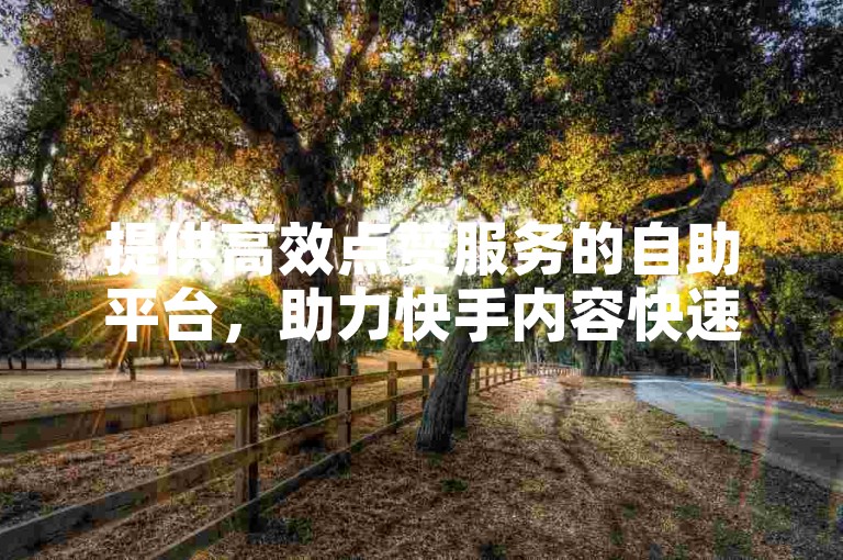 提供高效点赞服务的自助平台，助力快手内容快速获得关注。