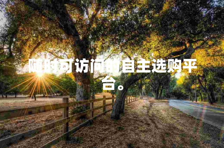 随时可访问的自主选购平台。