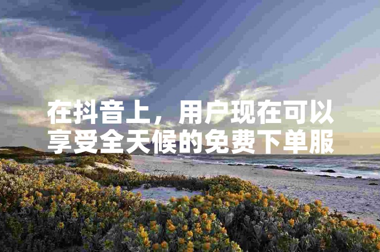 在抖音上，用户现在可以享受全天候的免费下单服务，并且能够通过微信支付完成交易。
