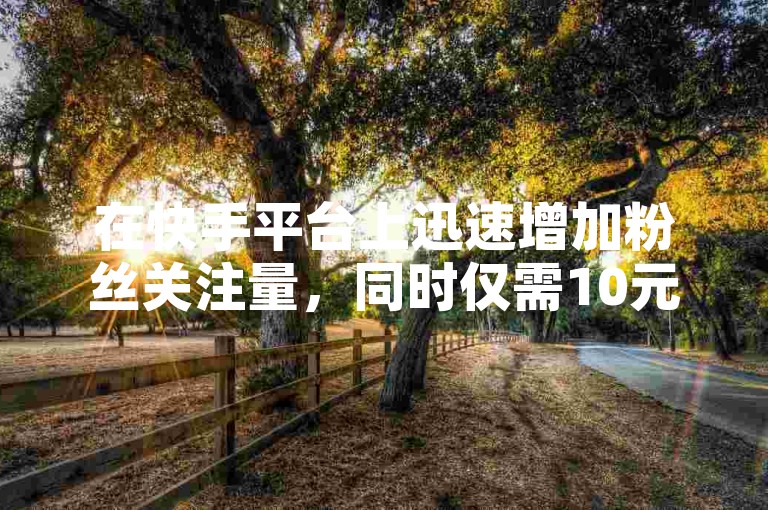在快手平台上迅速增加粉丝关注量，同时仅需10元即可在抖音上获得粉丝增长。
