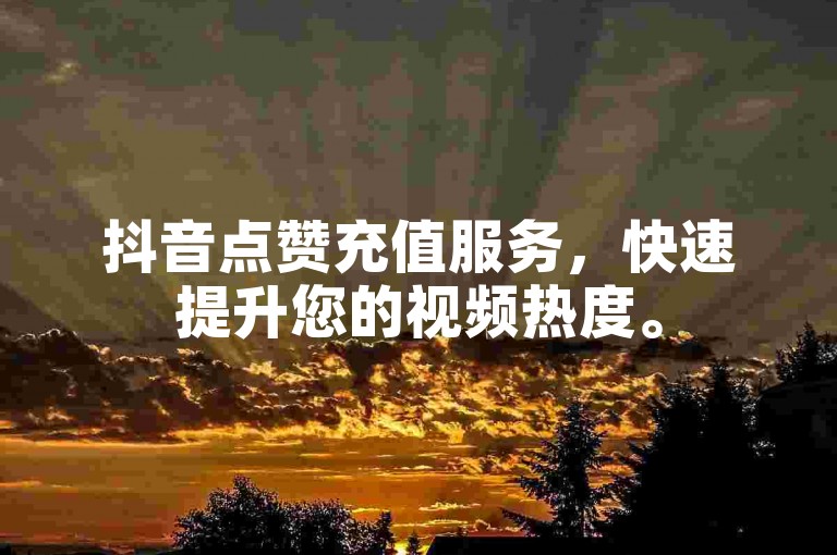 抖音点赞充值服务，快速提升您的视频热度。