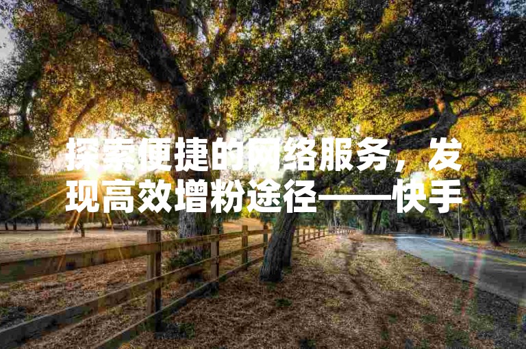 探索便捷的网络服务，发现高效增粉途径——快手粉丝增长新选择。