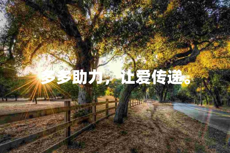 多多助力，让爱传递。