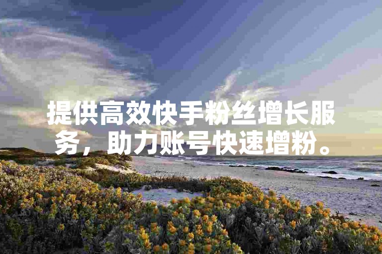 提供高效快手粉丝增长服务，助力账号快速增粉。