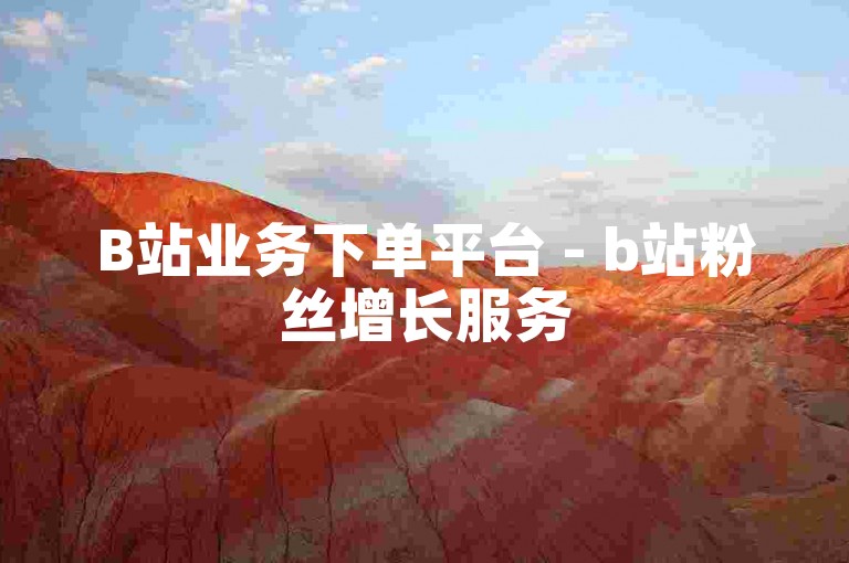 B站业务下单平台 - b站粉丝增长服务
