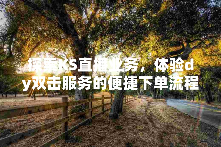 探索KS直播业务，体验dy双击服务的便捷下单流程。