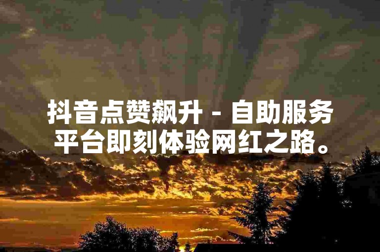 抖音点赞飙升 - 自助服务平台即刻体验网红之路。