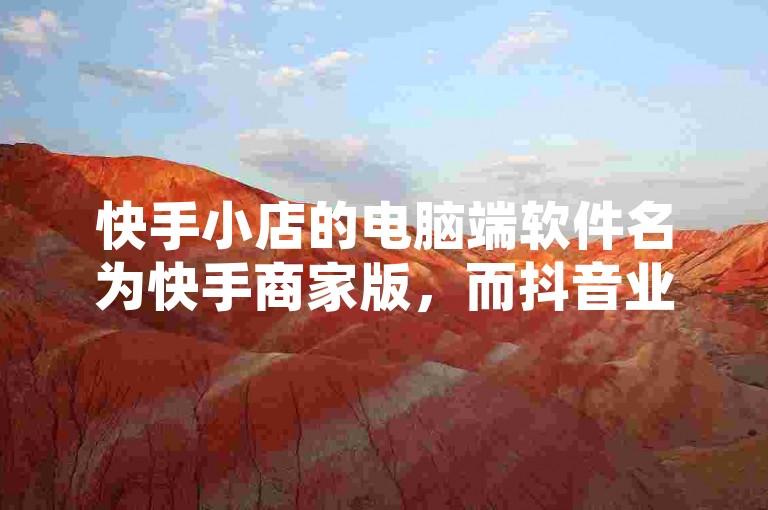 快手小店的电脑端软件名为快手商家版，而抖音业务24小时在线下单平台则被称为抖音自助下单系统。
