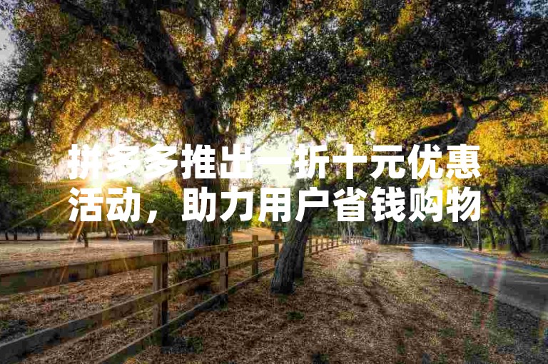 拼多多推出一折十元优惠活动，助力用户省钱购物。