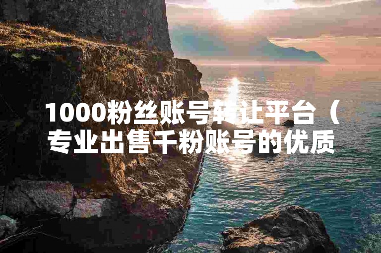 1000粉丝账号转让平台（专业出售千粉账号的优质网站）