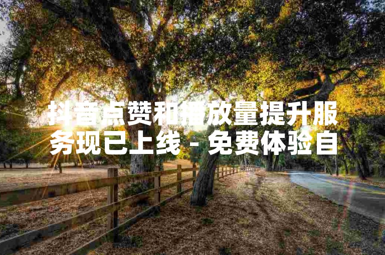 抖音点赞和播放量提升服务现已上线 - 免费体验自助下单平台。