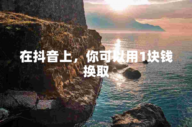 在抖音上，你可以用1块钱换取50个赞，或者花0.5元买到100个播放量。