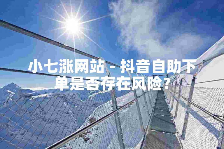 小七涨网站 - 抖音自助下单是否存在风险？