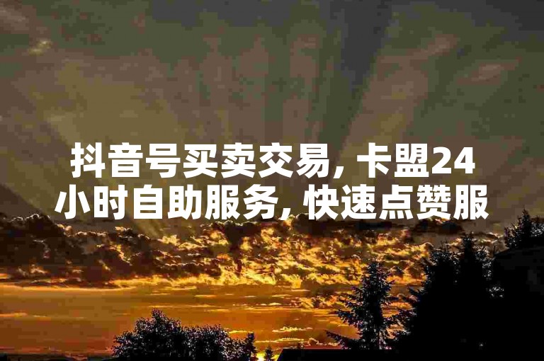 抖音号买卖交易, 卡盟24小时自助服务, 快速点赞服务 - 专业平台在线支持