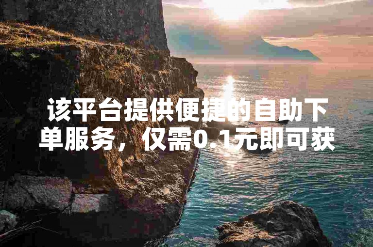 该平台提供便捷的自助下单服务，仅需0.1元即可获得一万赞。