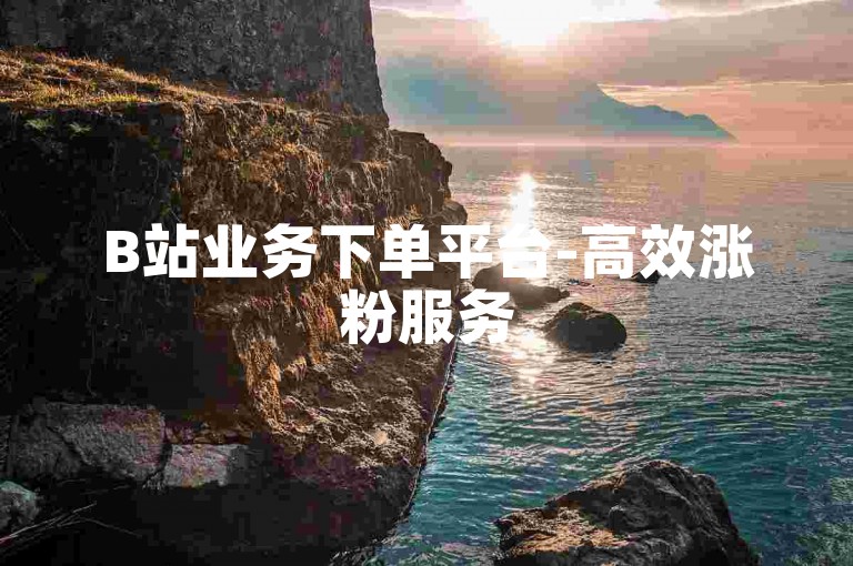 B站业务下单平台-高效涨粉服务