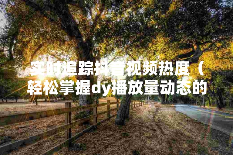 实时追踪抖音视频热度（轻松掌握dy播放量动态的技巧）