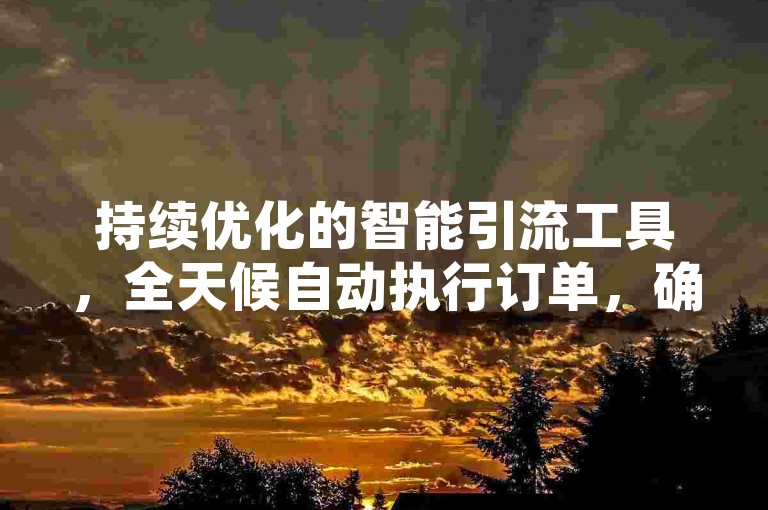 持续优化的智能引流工具，全天候自动执行订单，确保您享受市场最优价格。
