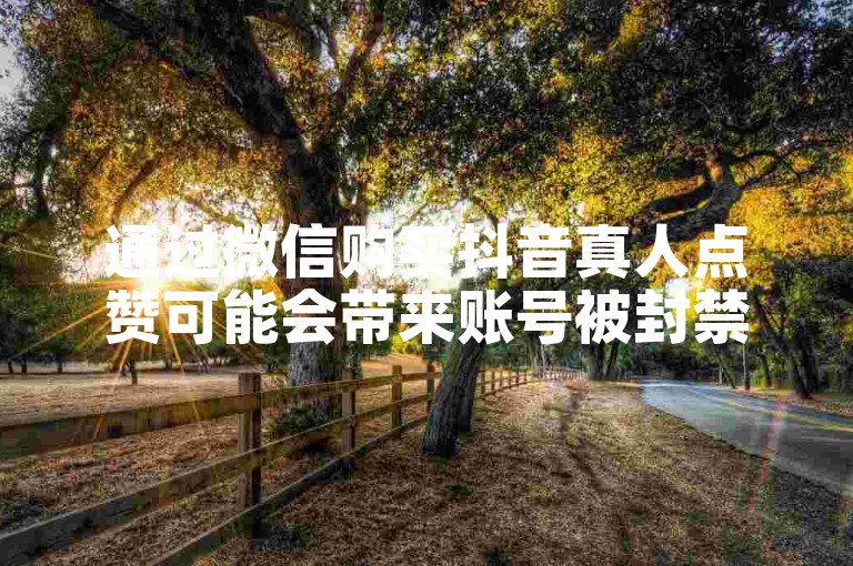 通过微信购买抖音真人点赞可能会带来账号被封禁的风险。