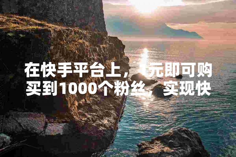 在快手平台上，1元即可购买到1000个粉丝，实现快速增粉。