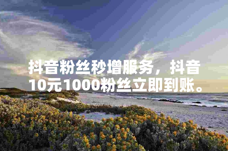 抖音粉丝秒增服务，抖音10元1000粉丝立即到账。