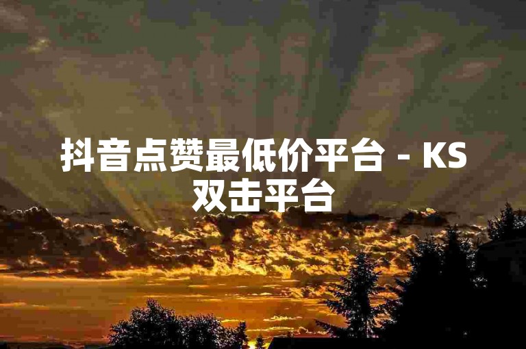 抖音点赞最低价平台 - KS双击平台