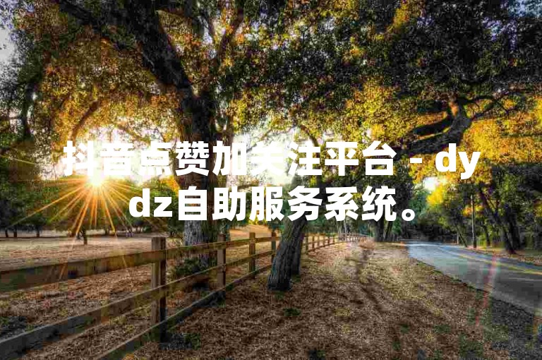 抖音点赞加关注平台 - dydz自助服务系统。