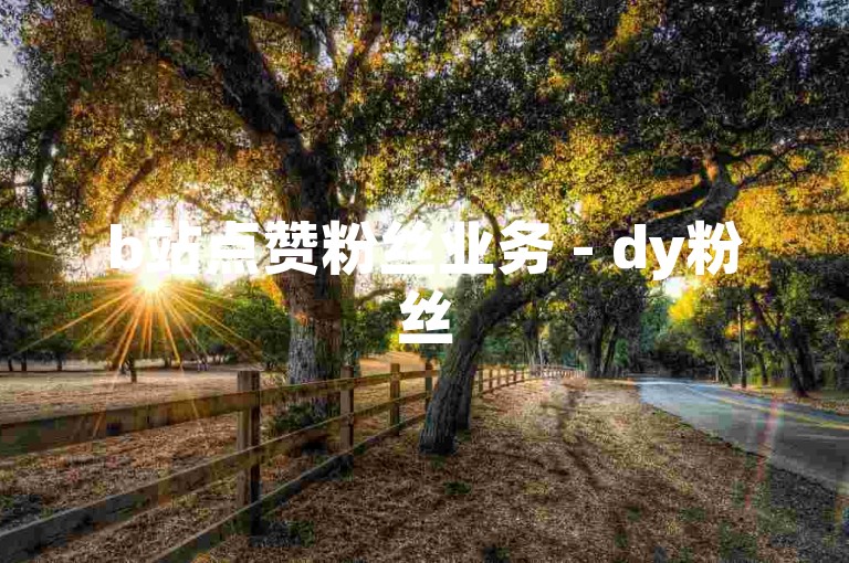 b站点赞粉丝业务 - dy粉丝