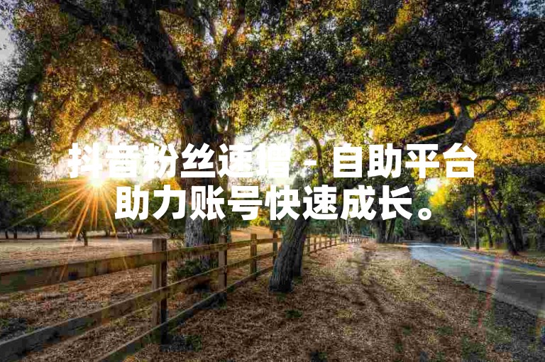 抖音粉丝速增 - 自助平台助力账号快速成长。