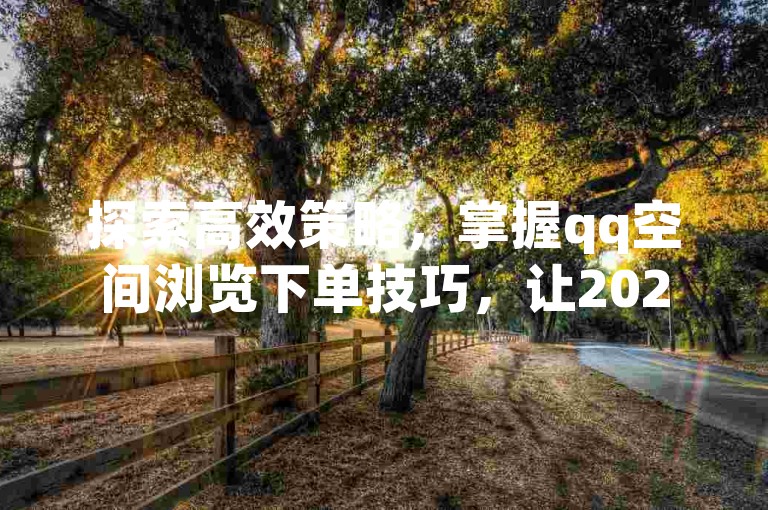 探索高效策略，掌握qq空间浏览下单技巧，让2025年的你轻松成为操作高手！