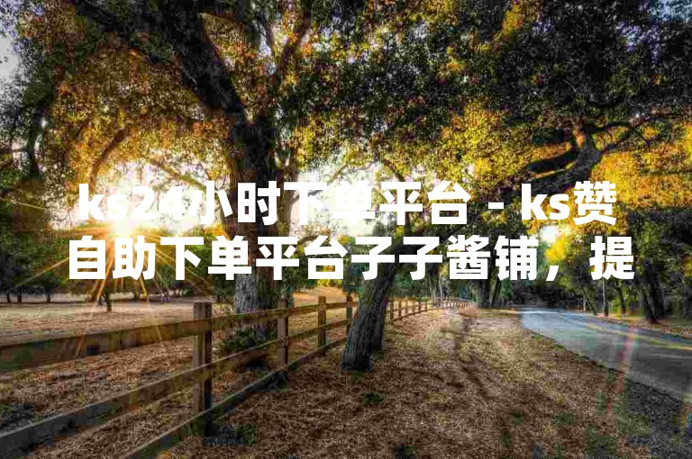 ks24小时下单平台 - ks赞自助下单平台子子酱铺，提供全天候不间断的在线服务。