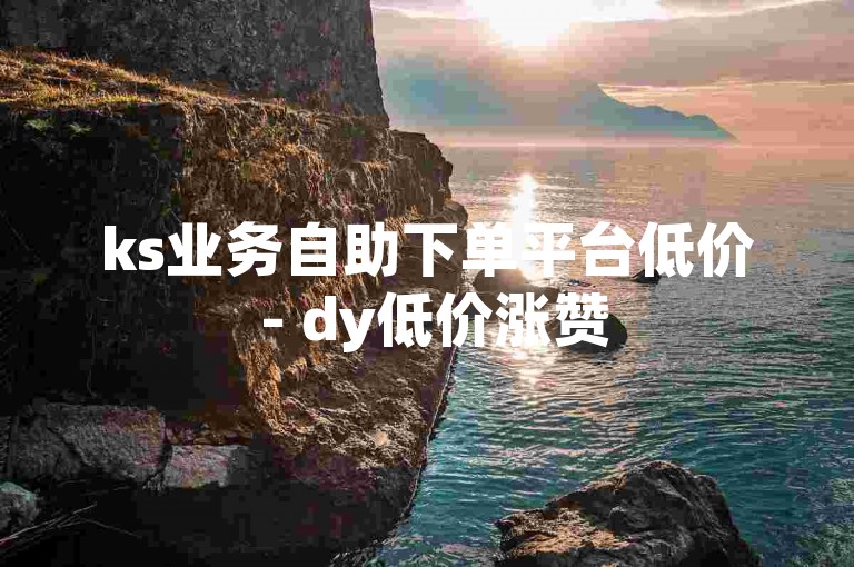 ks业务自助下单平台低价 - dy低价涨赞