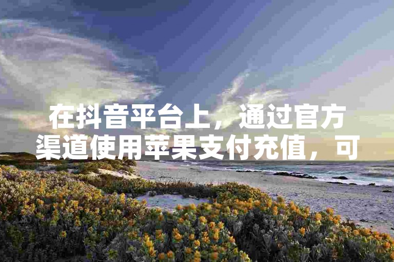 在抖音平台上，通过官方渠道使用苹果支付充值，可以享受到1元人民币兑换10个虚拟币的优惠。