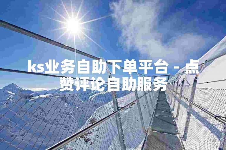 ks业务自助下单平台 - 点赞评论自助服务
