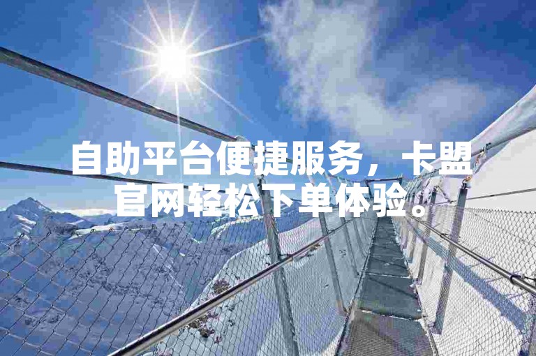 自助平台便捷服务，卡盟官网轻松下单体验。