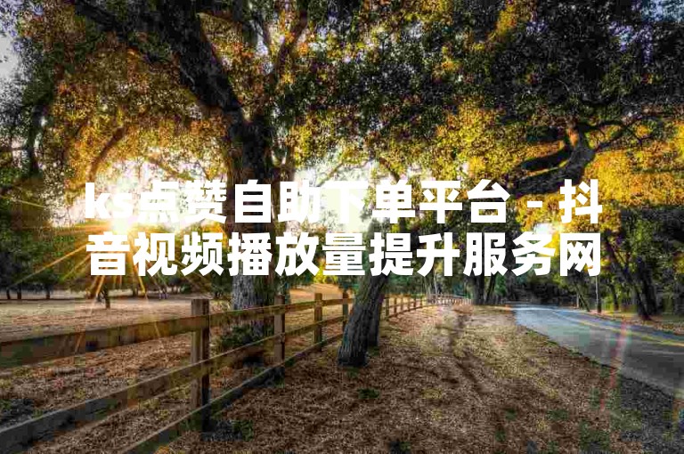 ks点赞自助下单平台 - 抖音视频播放量提升服务网站。