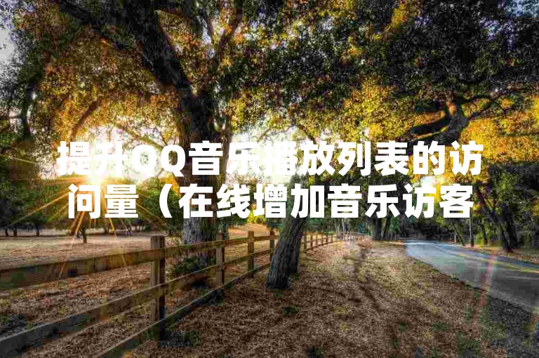 提升QQ音乐播放列表的访问量（在线增加音乐访客数）。