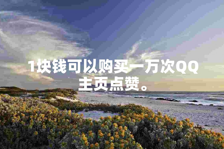 1块钱可以购买一万次QQ主页点赞。