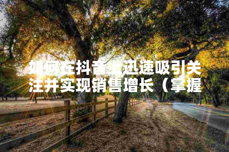 如何在抖音上迅速吸引关注并实现销售增长（掌握抖音引流技巧以快速提升销量）