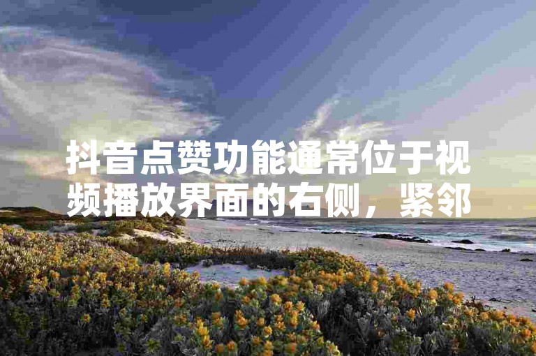 抖音点赞功能通常位于视频播放界面的右侧，紧邻着评论区。