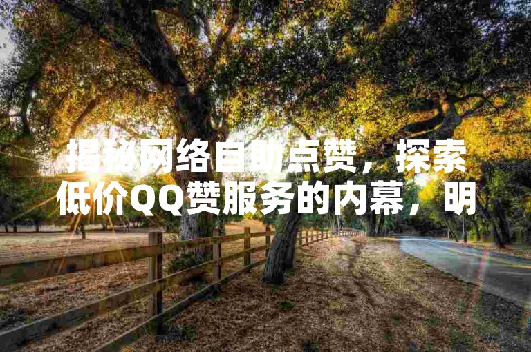 揭秘网络自助点赞，探索低价QQ赞服务的内幕，明智之选！2025必备技巧。