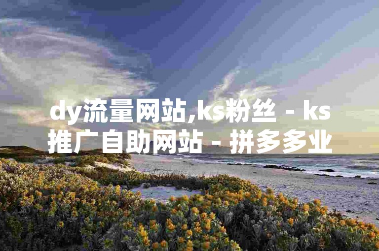 dy流量网站,ks粉丝 - ks推广自助网站 - 拼多多业务平台自助下单震撼爆料