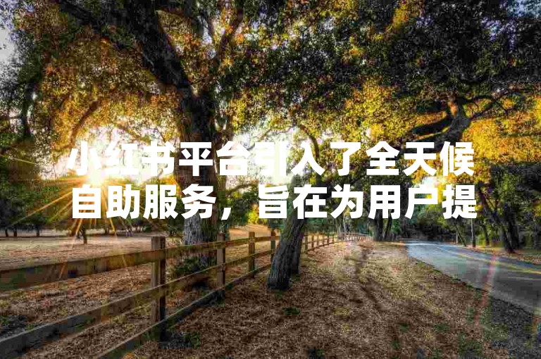 小红书平台引入了全天候自助服务，旨在为用户提供不间断的全新互动体验。