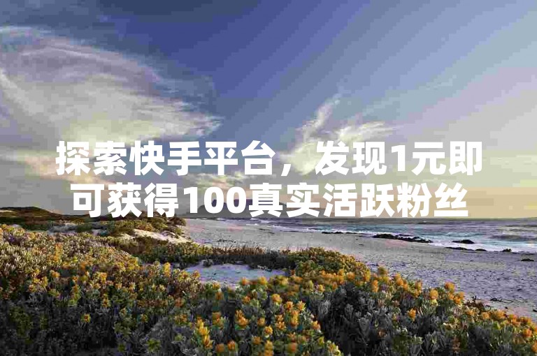 探索快手平台，发现1元即可获得100真实活跃粉丝的策略，同时体验抖音业务全天候在线下单的便捷服务。